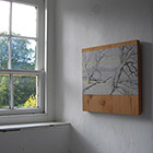 Altered Flow 2 - gesso, oil and silverpoint on pine.
