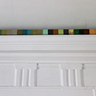 Untitled, Part I - Paint, wood cubes, metal frame