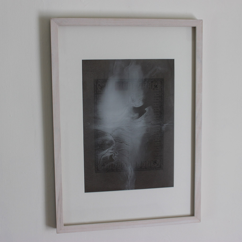 Hortus Conclusus I - plate lithograph and mixed media on paper