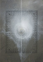 Hortus Conclusus I - plate lithograph and mixed media on paper